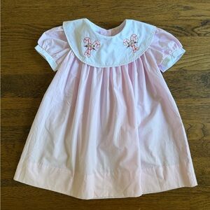 Lullaby Set Pink Dress with Candy Cane Embroidery size 5